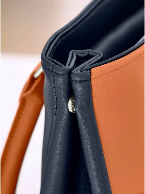 Nautical Venus navy blue and tan handbag - Picture 2 of 4